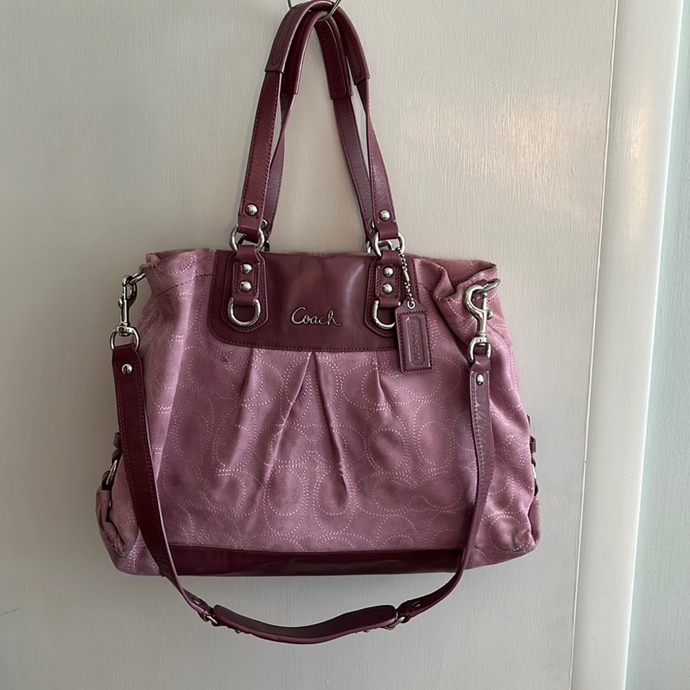 Coach suede satchel